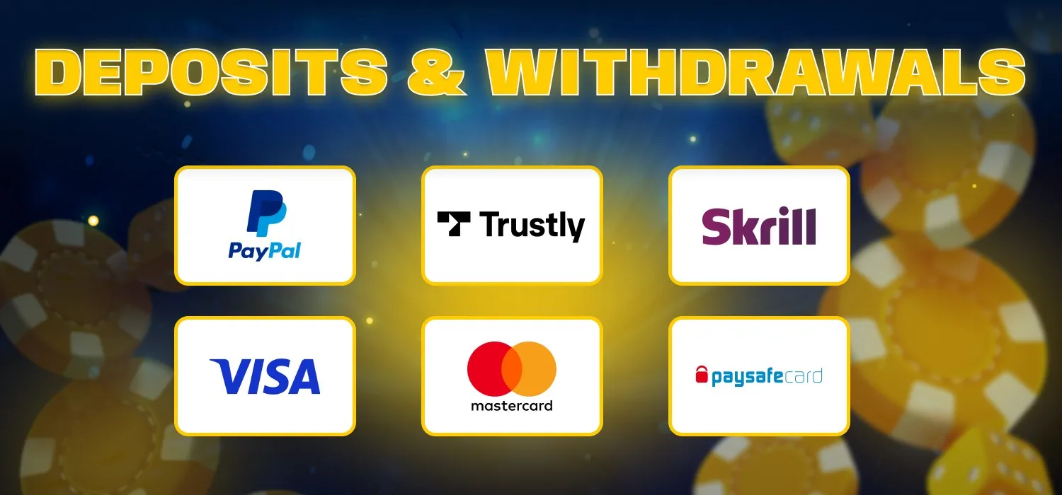 available payment methods at Cashpoint