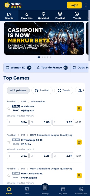 main app page